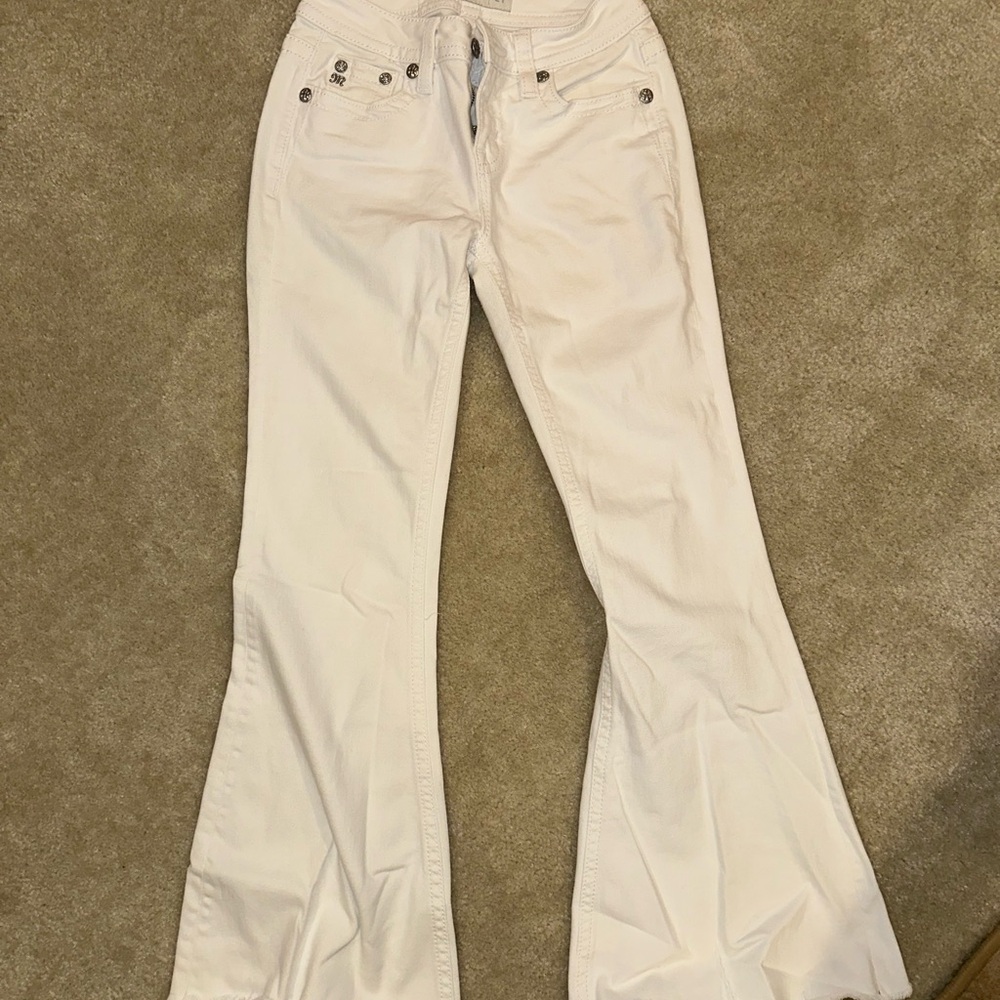 Miss Me White Flared Pants